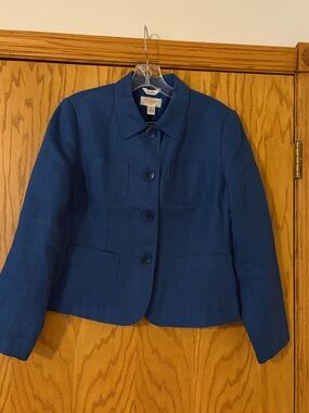 Talbots Deep Blue Button-Front Blazer